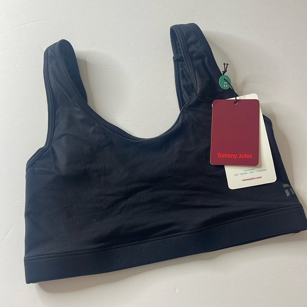 Tommy John Scoop Bralette Black XS
